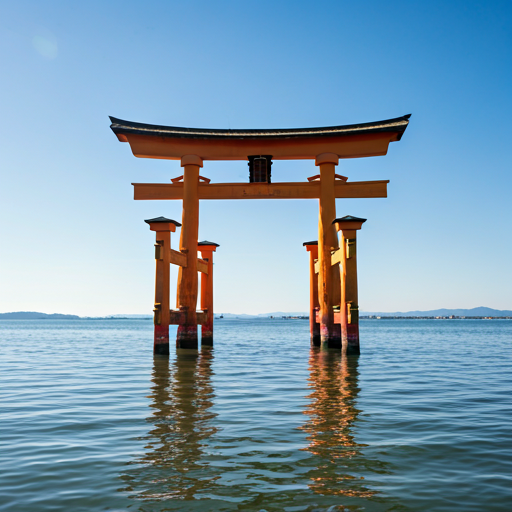 Torii gate in water